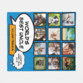 Oom Pret Koele Moderne Strip Foto Collage Fleece Deken (Voorkant (Horizontaal))