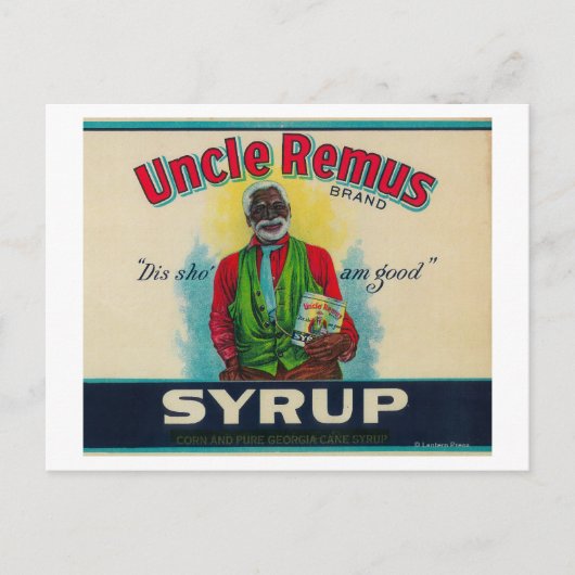 Oom Remus Syrup LabelCairo, GA Briefkaart (Voorkant)