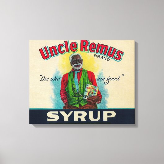Oom Remus Syrup LabelCairo, GA Canvas Afdruk (Voorkant)