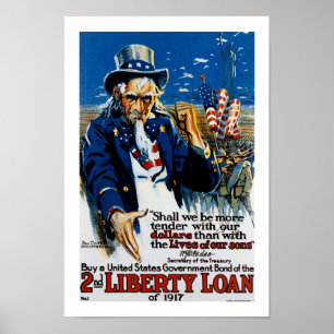 Oom Sam 2nd Liberty Loan Poster