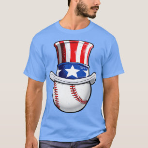Oom Sam American Flag Pet 4 juli Baseball M T-shirt