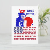 Oom Sam Amerikaanse feestje Kaart (Staand voorkant)