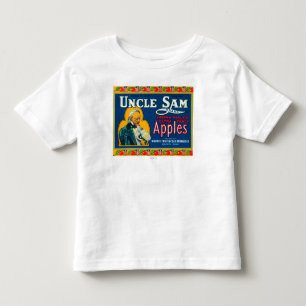 Oom Sam Apple Label (blauw) - Wapato, WA Kinder Shirts