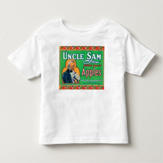 Oom Sam Apple Label (groen) - Wapato, WA Kinder Shirts (Voorkant)