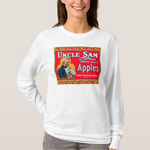 Oom Sam Apple Label (rood) - Wapato, WA T-shirt