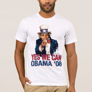 Oom Sam - Barack Obama 08 JA WE KUNNEN T-shirt