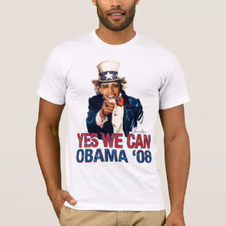 Oom Sam - Barack Obama 08 JA WE KUNNEN T-shirt