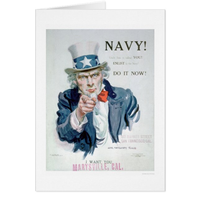 Oom Sam belt je!  Enlist Navy (US02148B) (Voorkant)