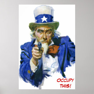 Oom Sam - Bezet dit! Beweging tegen inzittenden Poster