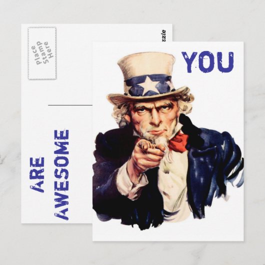 Oom Sam, Briefkaart (Voorkant / Achterkant)