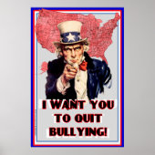Oom Sam Bullying Poster "Ik wil dat je stopt!" (Voorkant)