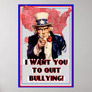 Oom Sam Bullying Poster "Ik wil dat je stopt!"