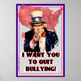 Oom Sam Bullying Poster "Ik wil dat je stopt!"