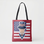 Oom Sam cartoon Canvas tas (Voorkant)