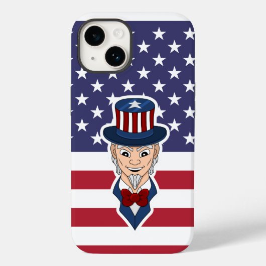 Oom Sam cartoon Case-Mate iPhone Case (Achterkant)