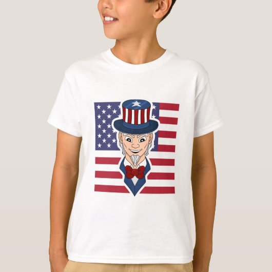 Oom Sam cartoon T-shirt (Voorkant)