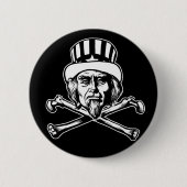 Oom Sam & Crossbones Button (Voorkant)