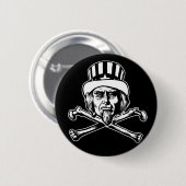 Oom Sam & Crossbones Button (Voorkant /achterkant)