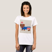 Oom Sam Dachshund T-shirt (Voorkant volledig)