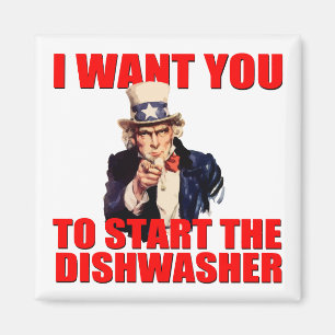 oom Sam Dishwasher magnet Magneet