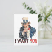 Oom Sam Distress Kijk Briefkaart (Staand voorkant)