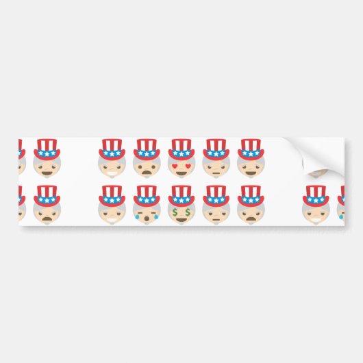 oom sam emoji bumpersticker (Voorkant)