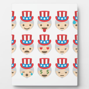oom sam emoji fotoplaat