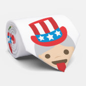 oom sam emoji menswear mannen stropdas (Opgerold)