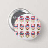 oom sam emoji ronde button 5,7 cm (Voorkant /achterkant)