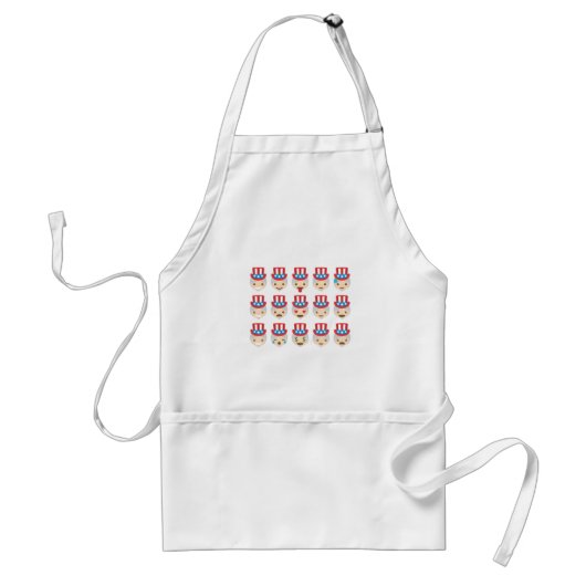 oom sam emoji standaard schort (Voorkant)