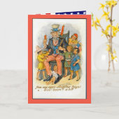 Oom Sam en de kinder! Kaart (Gele Bloem)