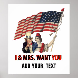 Oom Sam en Lady USA Poster