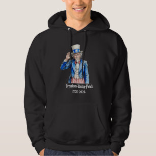 Oom Sam Fijne 4e Juli Patriottisch Hoodie
