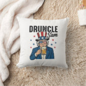 Oom Sam grappig patriottisch bier vector ontwerp_1 Kussen (Deken)