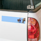 oom Sam houdt van Donkeys Bumpersticker (Op Truck)