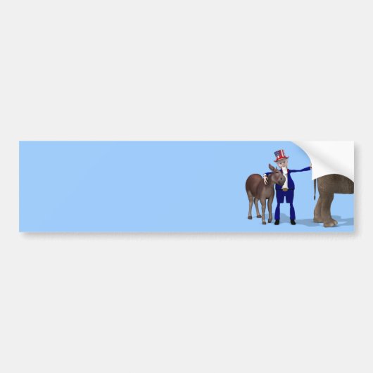 oom Sam houdt van Donkeys Bumpersticker (Voorkant)