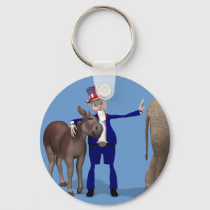 oom Sam Hugs Happy Donkey Sleutelhanger