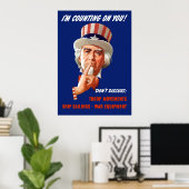 Oom Sam — ik tel op je af! Poster (Thuiskantoor)
