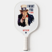 Oom Sam, ik wil dat je grappig drinkt Pickleball Paddle (Achterkant)