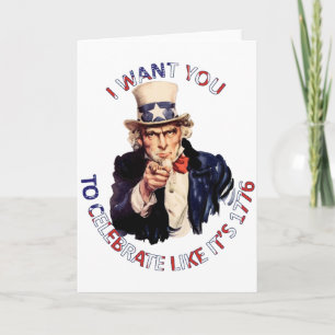 Oom Sam ik wil dat je het viert alsof het 1776 is Kaart