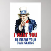 Oom Sam - Ik wil dat je je aangepaste tekst opneem Poster (Voorkant)