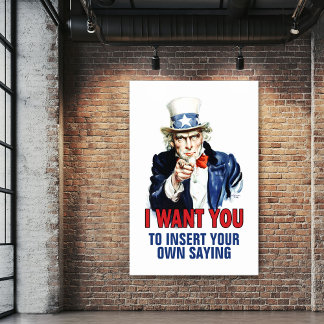 Oom Sam - Ik wil dat je je aangepaste tekst opneem Poster