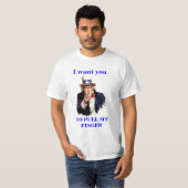 Oom Sam ik wil dat je mijn vinger T Shirt trekt (Voorkant volledig)
