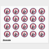 Oom Sam: Ik wil dat je vecht voor vrijheid! Ronde Sticker (Vel)