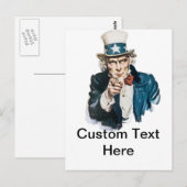 Oom Sam ik wil je aanpassen met Jouw tekst Briefkaart (Voorkant / Achterkant)