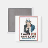 Oom Sam: "Ik wil je!" Magneet (Voorkant / Achterkant)