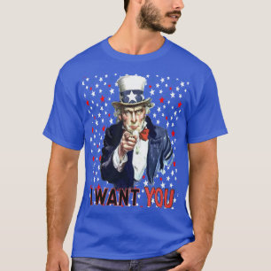 Oom Sam Ik Wil Je Met Sterren en Strepen T-shirt