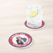 oom Sam ik wil je Zandsteen Onderzetter (Zijkant)