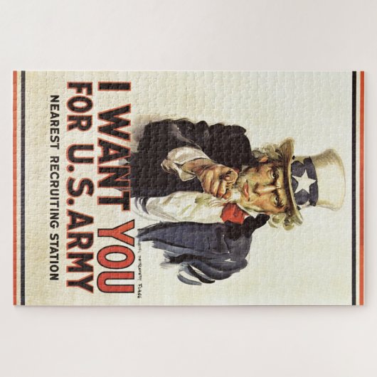  oom Sam ik wil jullie WWI Propaganda VS Legpuzzel (Horizontaal)