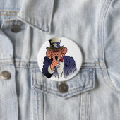Oom Sam in kleur Ronde Button 7,6 Cm (In situ)